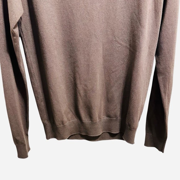 Zara brown contemporary mock neck long sleeve knit sweater Small - Picture 5 of 9